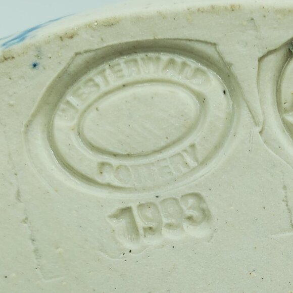 Westerwald Pottery Crock with Lid Spongeware Butter Pot Lidded Canister - Picture 5 of 8